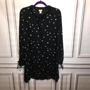 Mossimo Black Star Tunic Dress Size Large